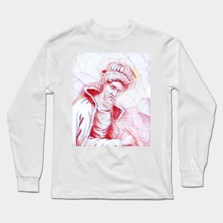 Dionysius of Halicarnassus Portrait | Dionysius of Halicarnassus Artwork | Line Art Long Sleeve T-Shirt